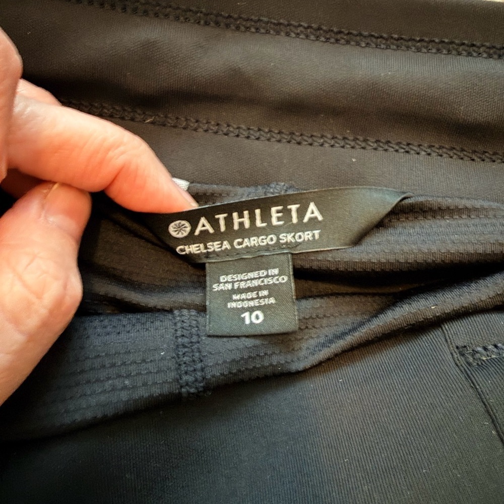 ATHLETA Chelsea Cargo Skort Blsck size 10 NWT - Picture 5 of 5